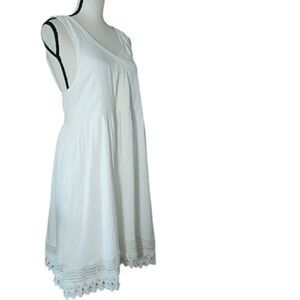 WRANGLER Boho Country Western V-Neck Dress White Size Small